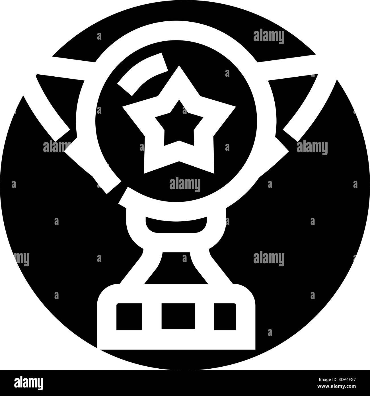 Icona del trofeo che rappresenta il successo e la vittoria Illustrazione Vettoriale