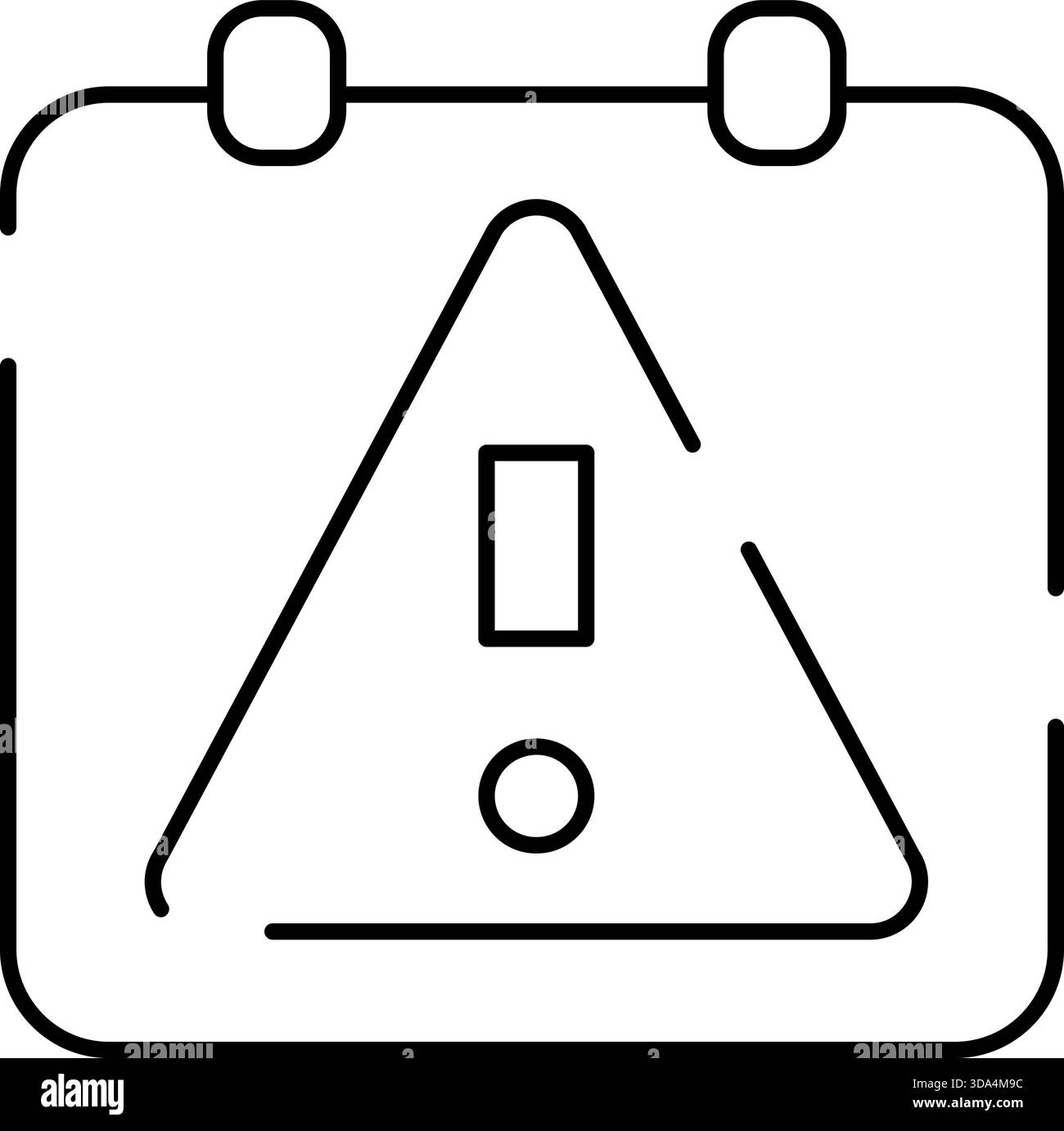 Icona del calendario che indica un avviso di scadenza importante Illustrazione Vettoriale