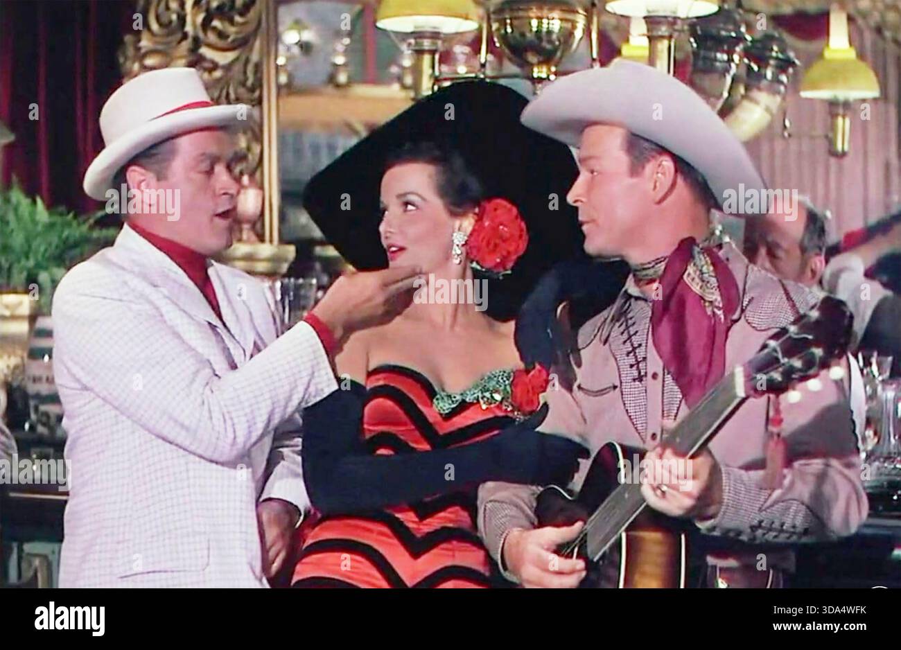 FIGLIO DI pace 1952 film della Paramount Pictures con da sinistra: Bob Hope, Jane Russell, Roy Rogers Foto Stock