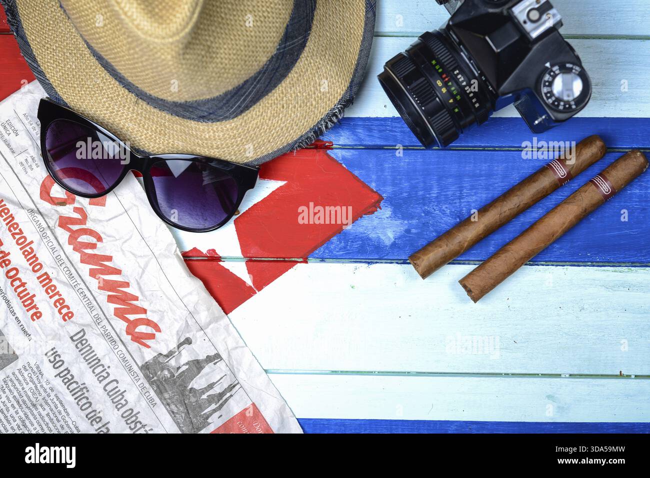 Spia americana a Cuba sfondo tematico Foto Stock