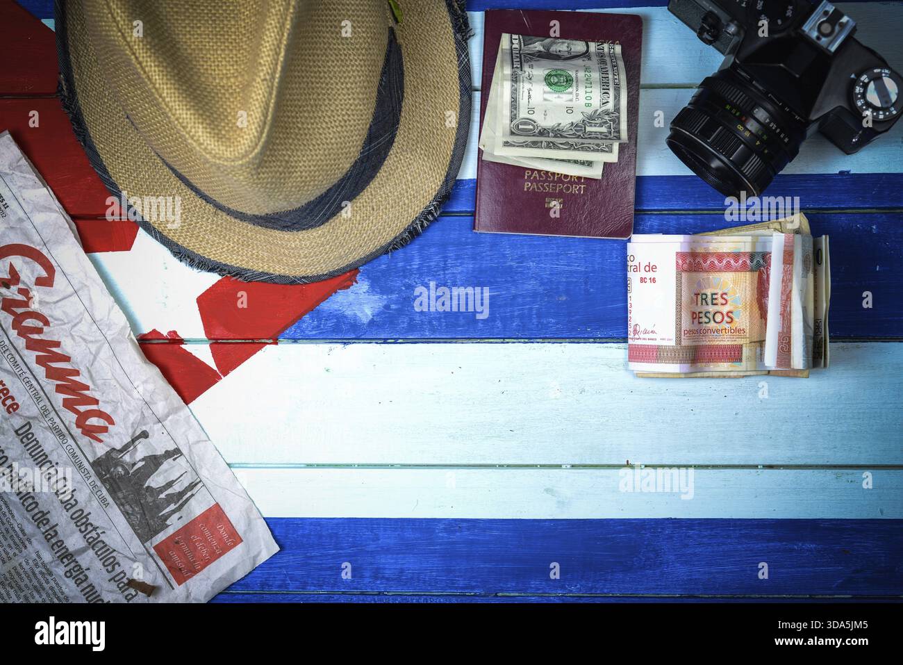 Spia americana a Cuba sfondo tematico Foto Stock
