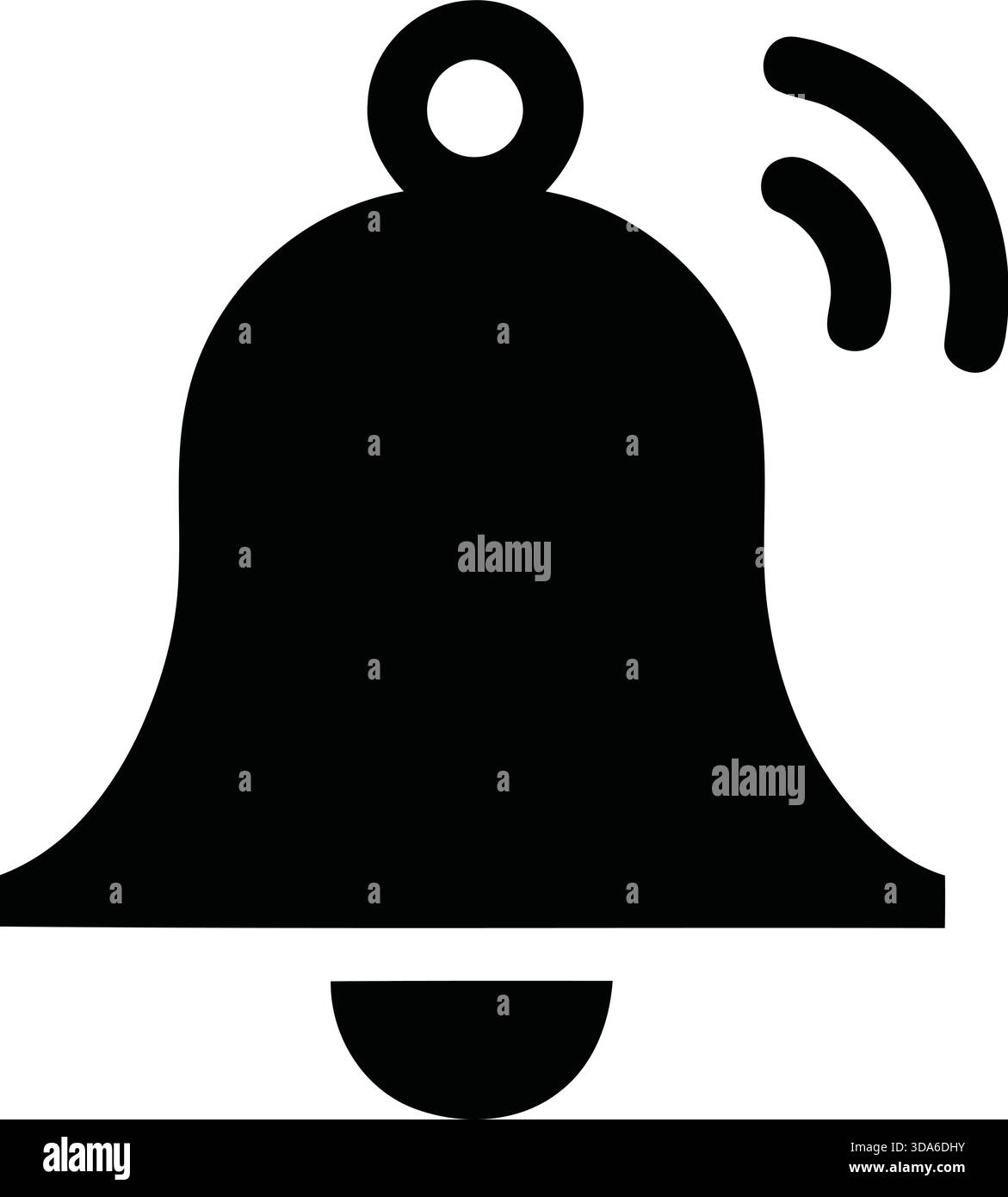 Semplice icona di una campana con simbolo a croce che indica la modalità silenziosa o silenziosa Illustrazione Vettoriale