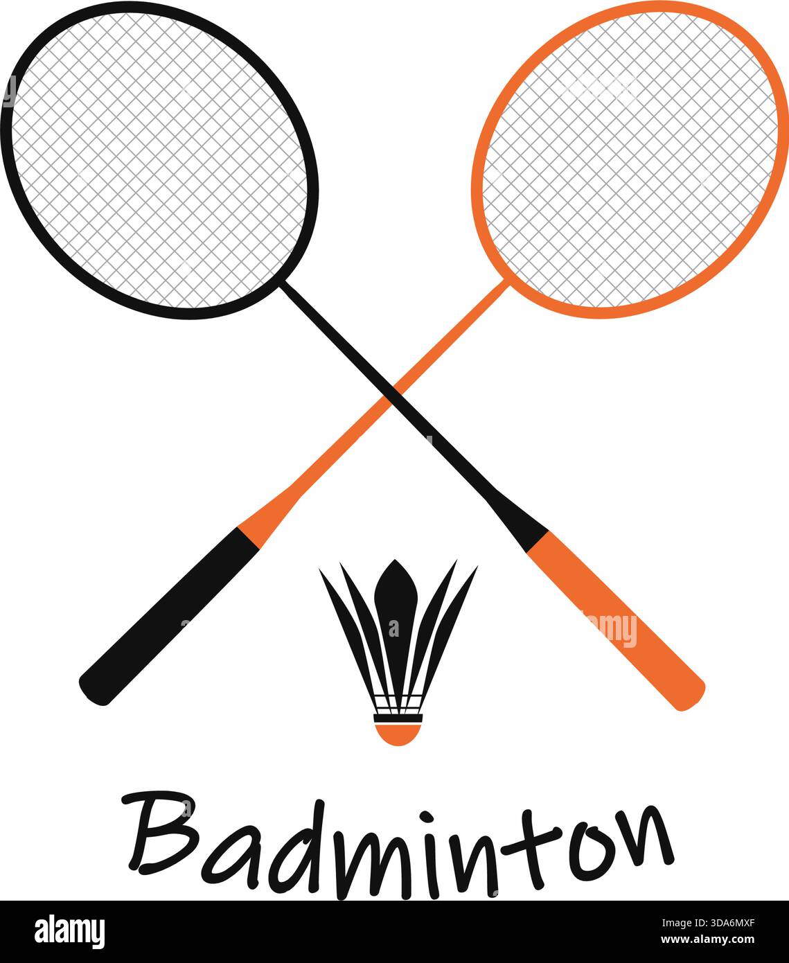 Logo professionale Badminton Team Championship Design, icona sportiva e simbolo Illustrazione Vettoriale