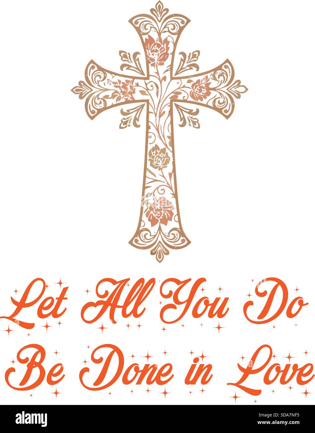 Lascia che tutto quello che fai sia fatto con Love T-Shirt Illustrazione Vettoriale