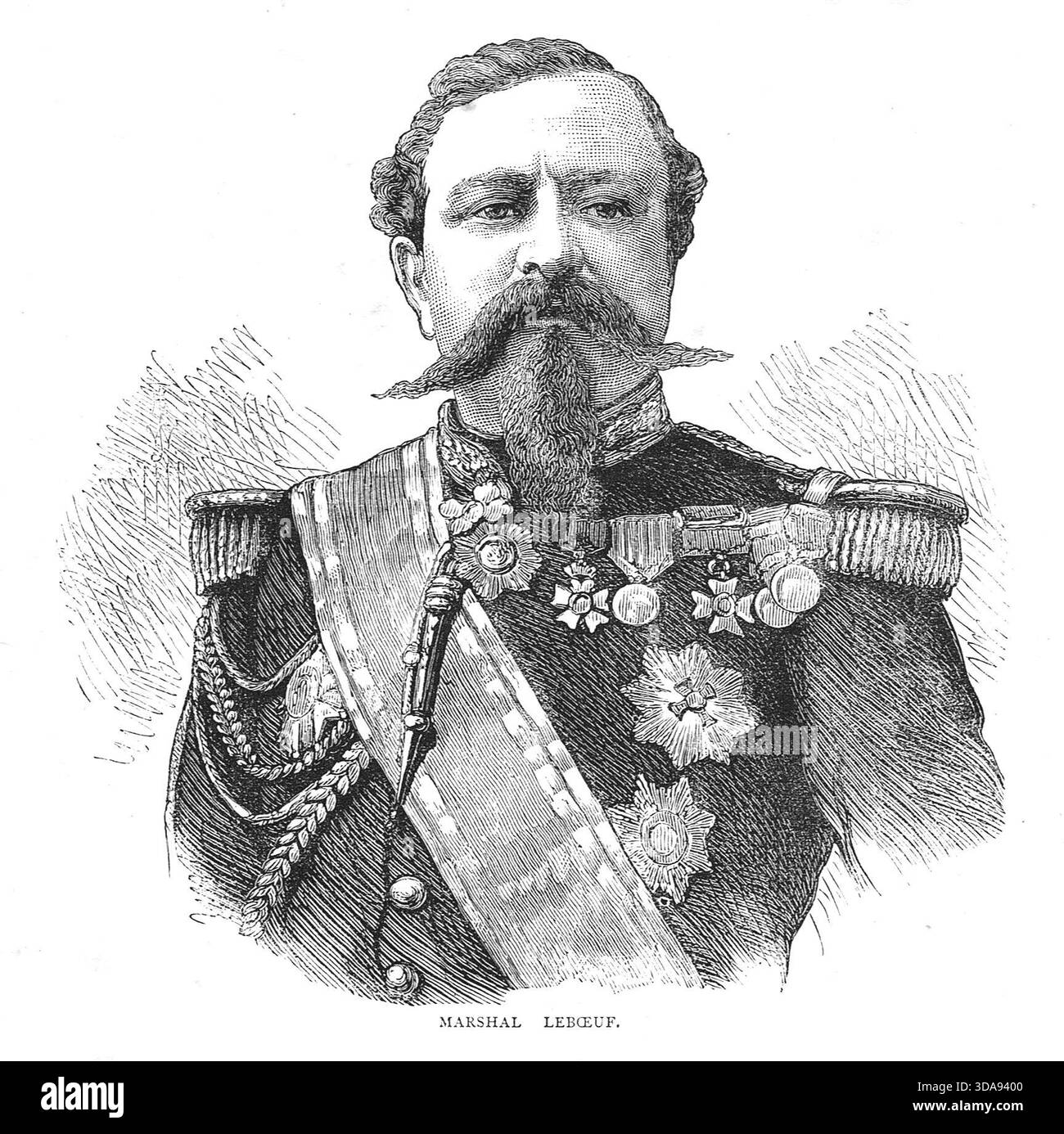 Edmond le Bœuf, maresciallo di Francia, fatto prigioniero quando la guarnigione di Metz si arrese ai prussiani, durante la guerra franco-prussiana. Foto Stock
