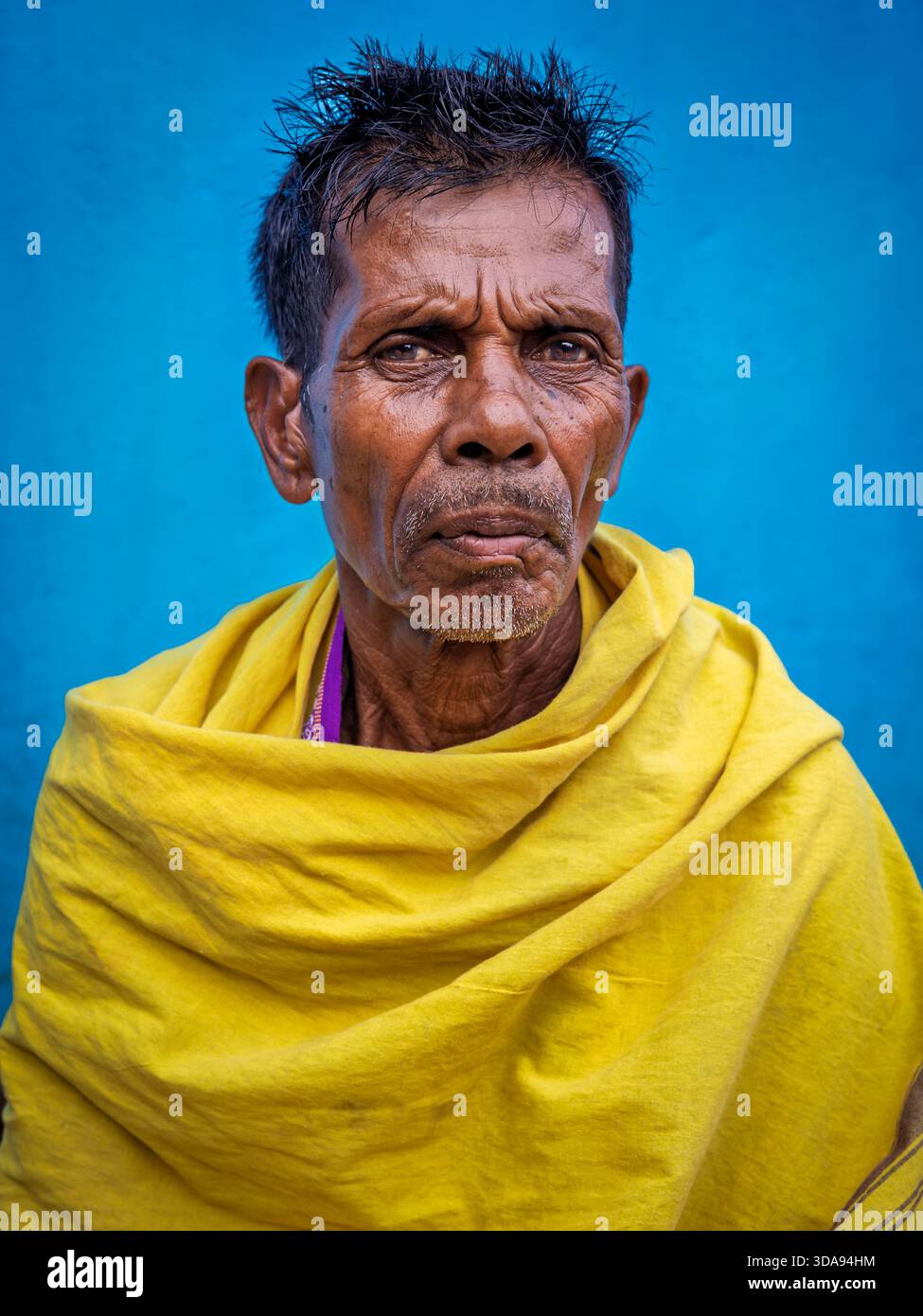 Ritratto di un uomo della campagna Orissa, India Foto Stock