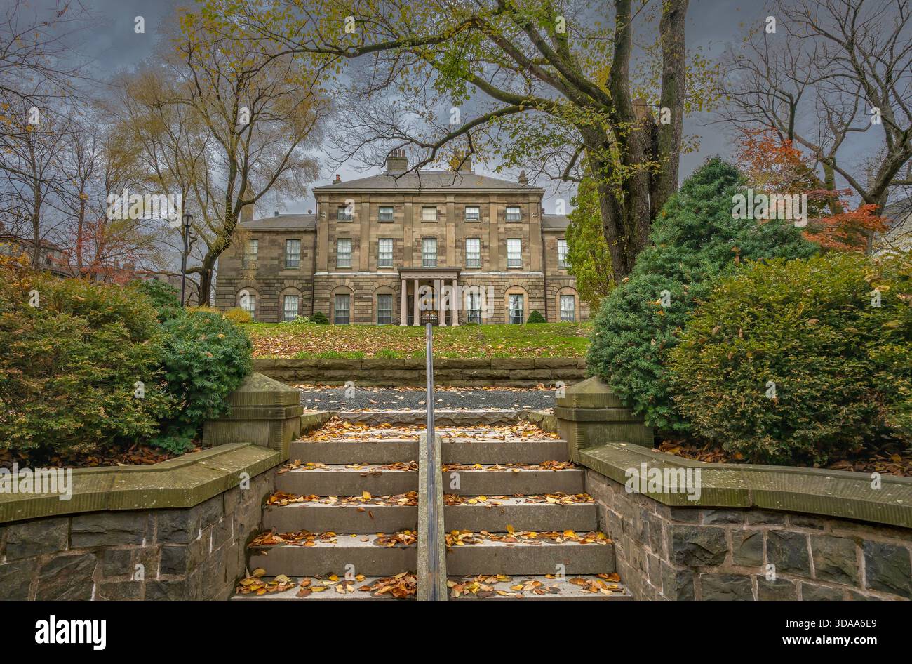 Government House in stile georgiano, la residenza del tenente governatore, a Halifax, nuova Scozia, Canada Foto Stock