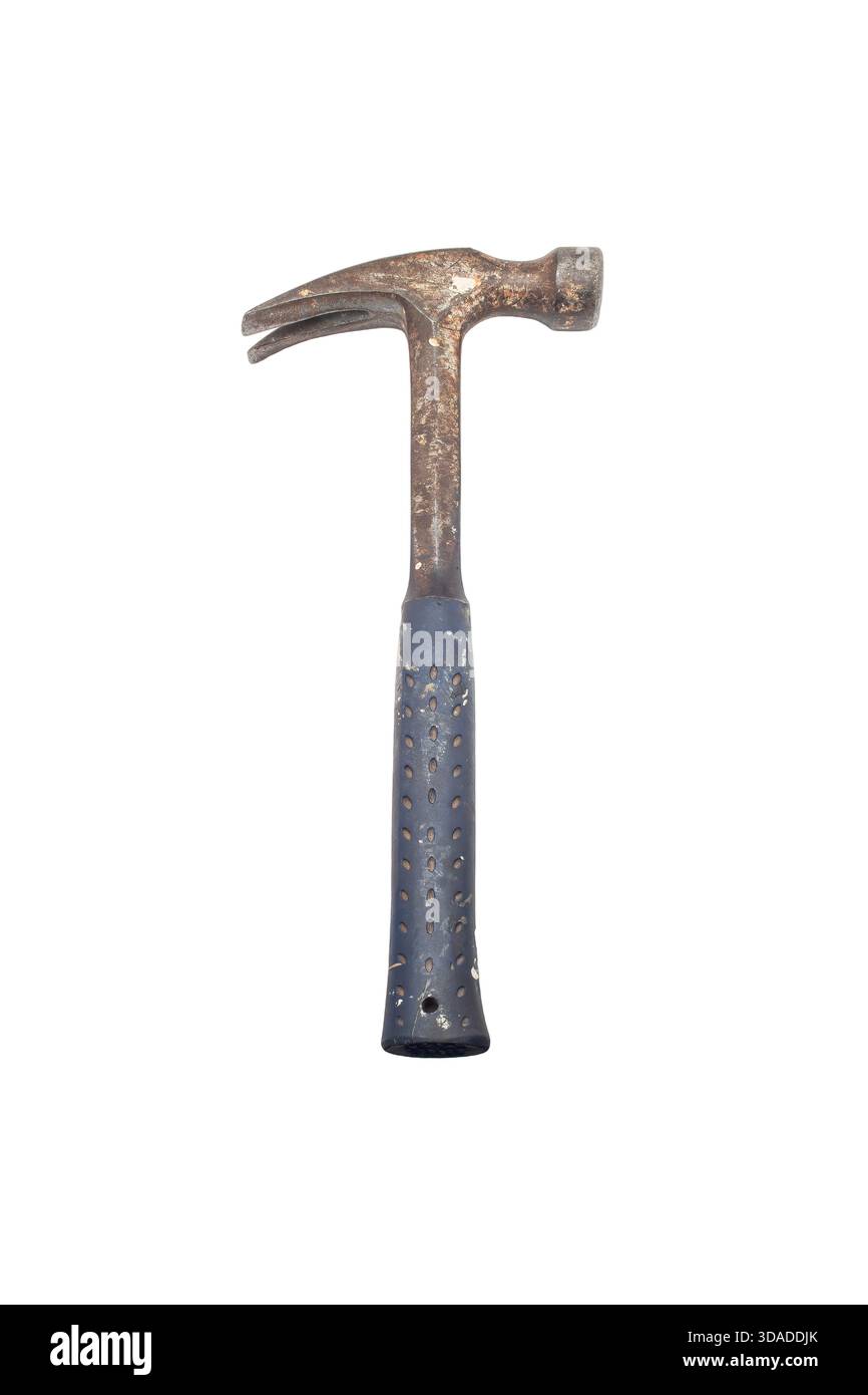 Martello a griffe isolato Foto Stock