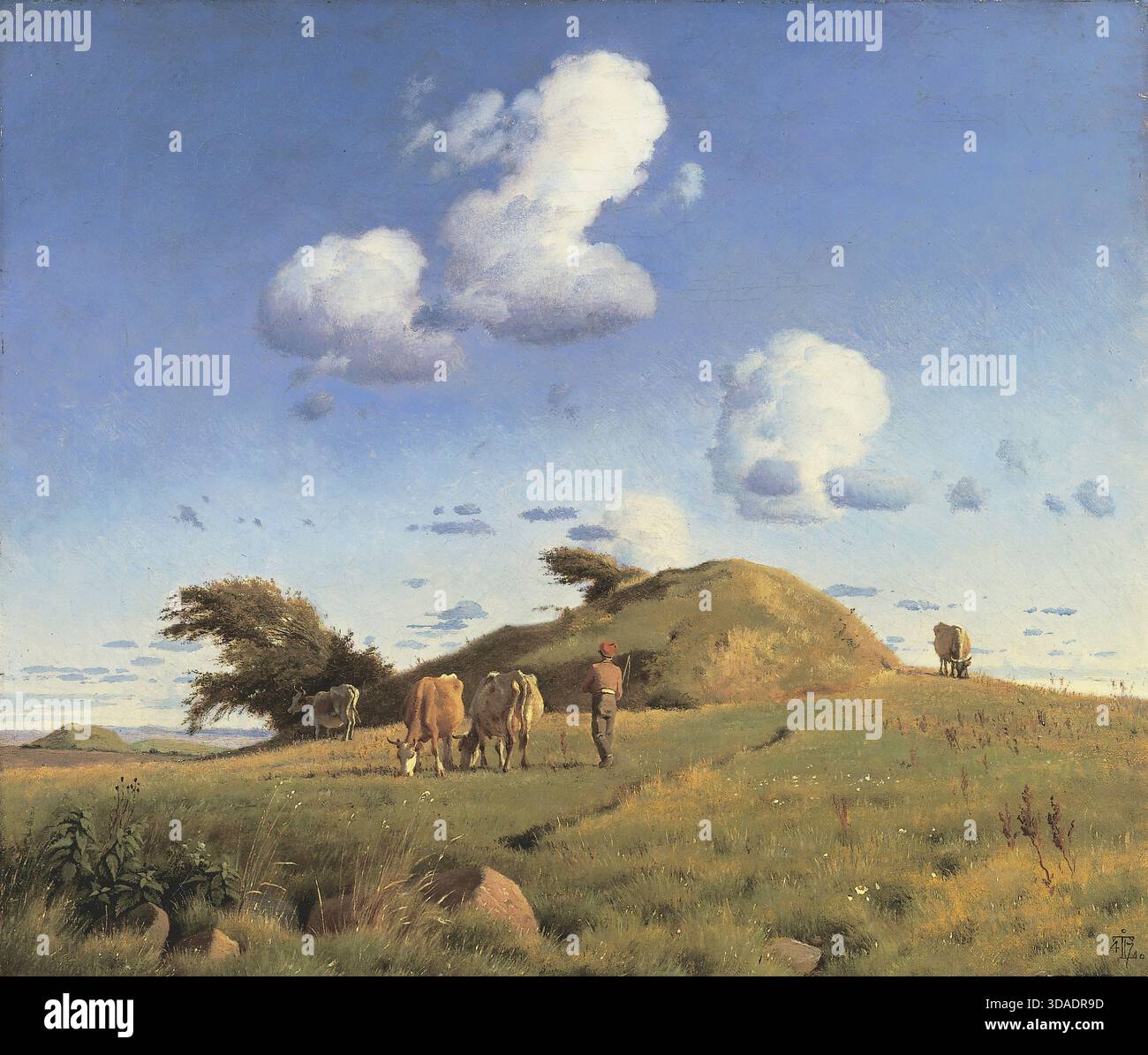 Johan Thomas Lundbye - Hankehøj Foto Stock