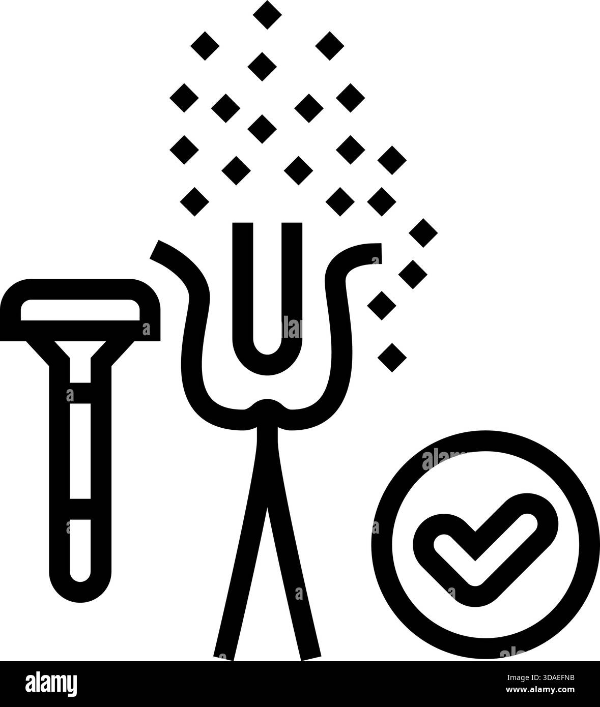 immagine vettoriale dell'icona della linea dei peli pubici Illustrazione Vettoriale