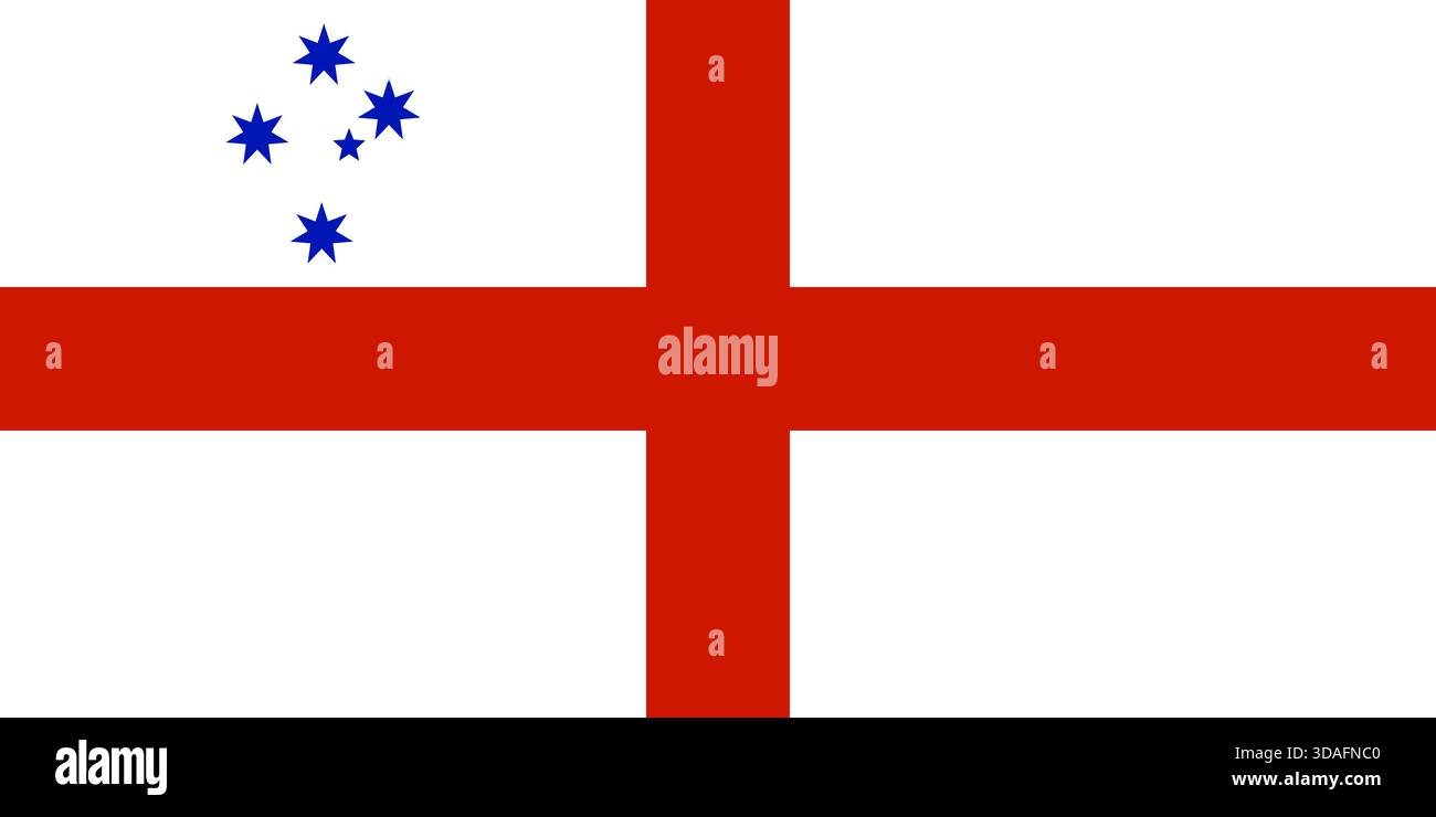 Australian English-Heritage Flag – English Diaspora Identity Banner in Australia con St George's Cross Illustrazione Vettoriale