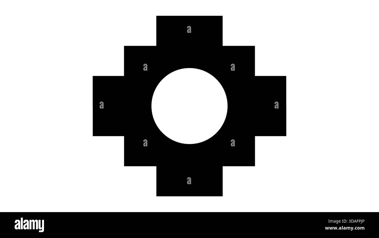 La bandiera di Qulla: Bandiera indigena andina del popolo Qulla, regione di Qullasuyu, simbolo culturale sudamericano precolombiano, dominio pubblico Illustrazione Vettoriale