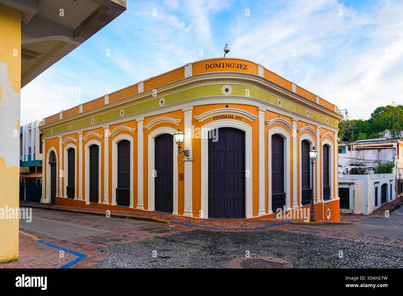Museo della farmacia Dominguez nel quartiere storico di San Germán, la seconda città più antica di Porto Rico nei Caraibi Foto Stock