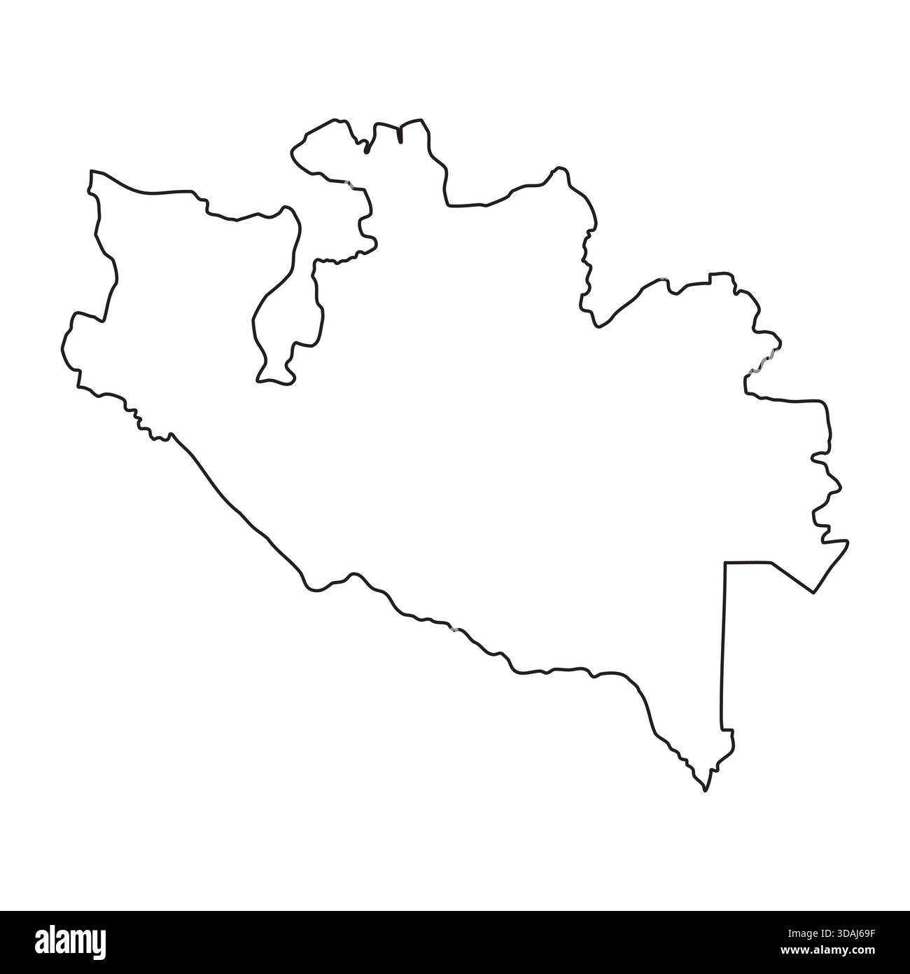 La mappa del Niger delinea la forma geografica del paese al confine nero Illustrazione Vettoriale