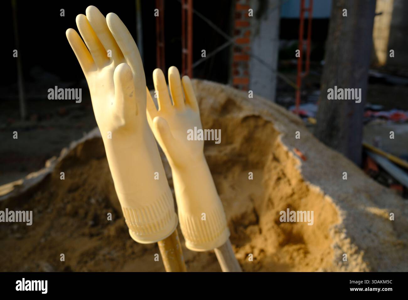 Cantiere in un quartiere operaio. Alloggiamento. Ho chi Minh. Vietnam. Foto Stock