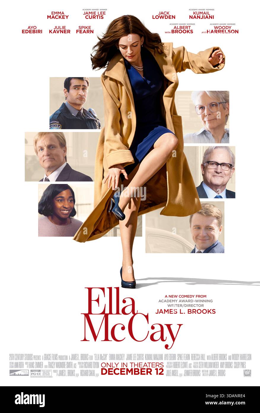 Ella McCay (2025), diretto da James L. Brooks e interpretato da Emma Mackey, Jamie Lee Curtis e Woody Harrelson. Una giovane donna idealista in politica lotta per bilanciare la sua esigente carriera pubblica con complicate relazioni familiari. USA SOLO PER USO EDITORIALE DI un foglio di poster. Crediti: BFA / 20th Century Studios Foto Stock