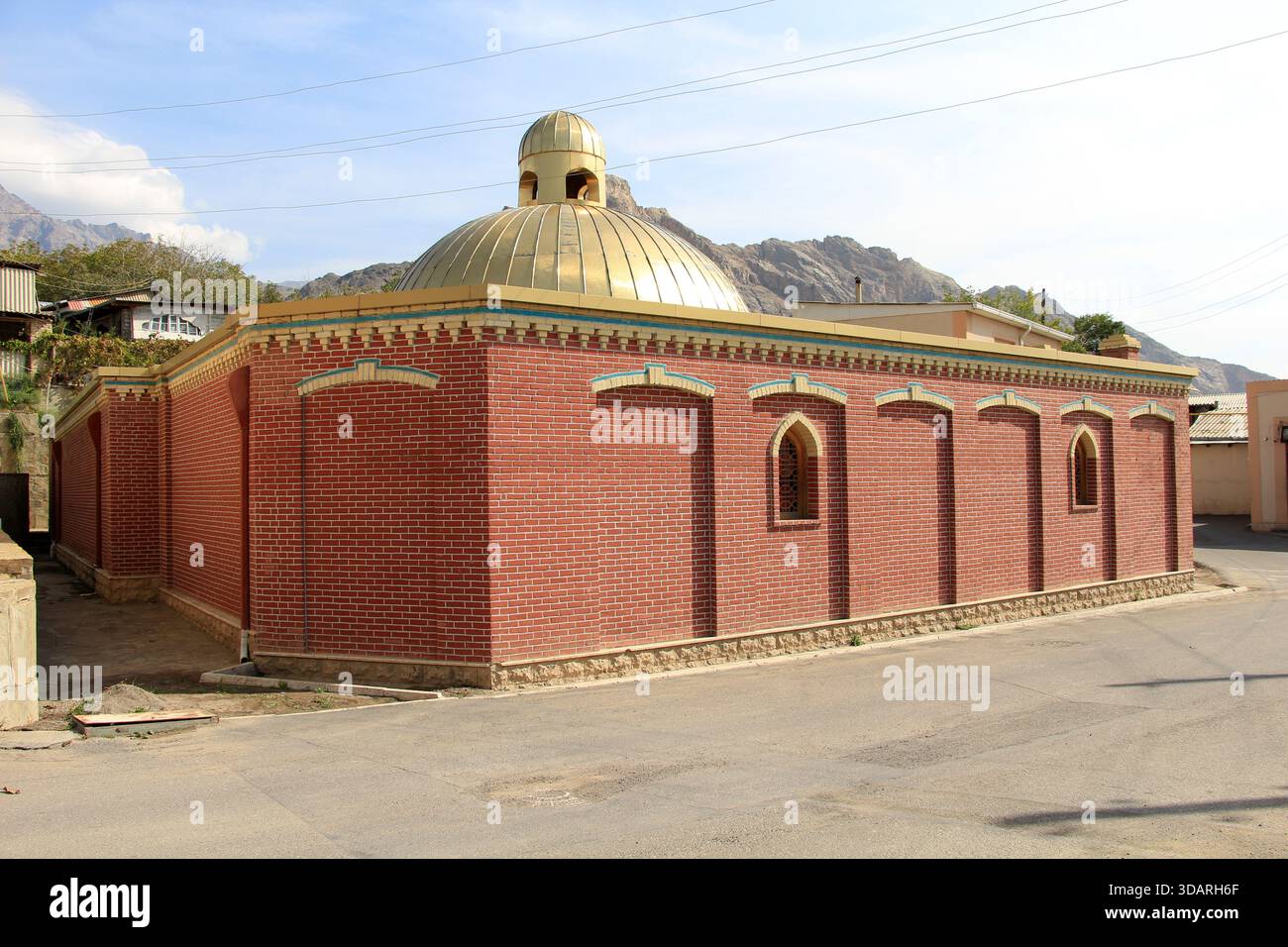 Il tradizionale stabilimento termale di Ordubad è stato costruito tra il XVIII e il XIX secolo. Le decorazioni in mattoni nel bagno sono degne di nota. Ordubad, Nakhchivan. Foto Stock