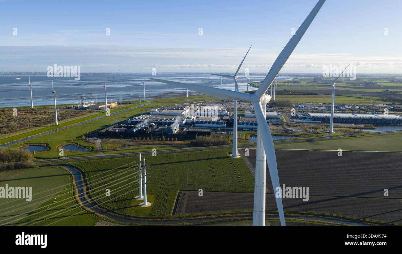 Eemshaven Datacenter: Energia eolica e Global Computing Foto Stock
