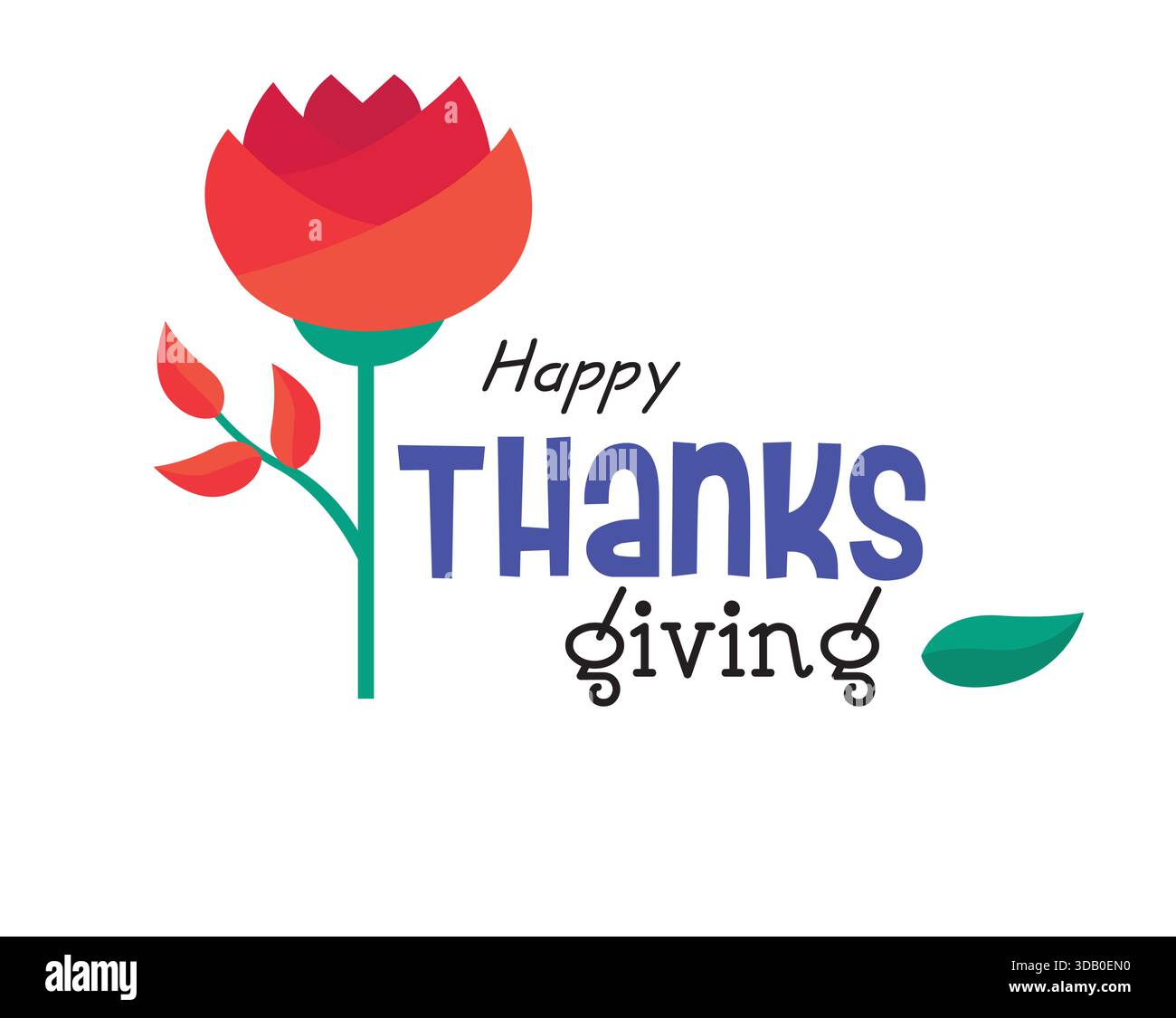Buon Ringraziamento Typography Vector Design Illustrazione Vettoriale