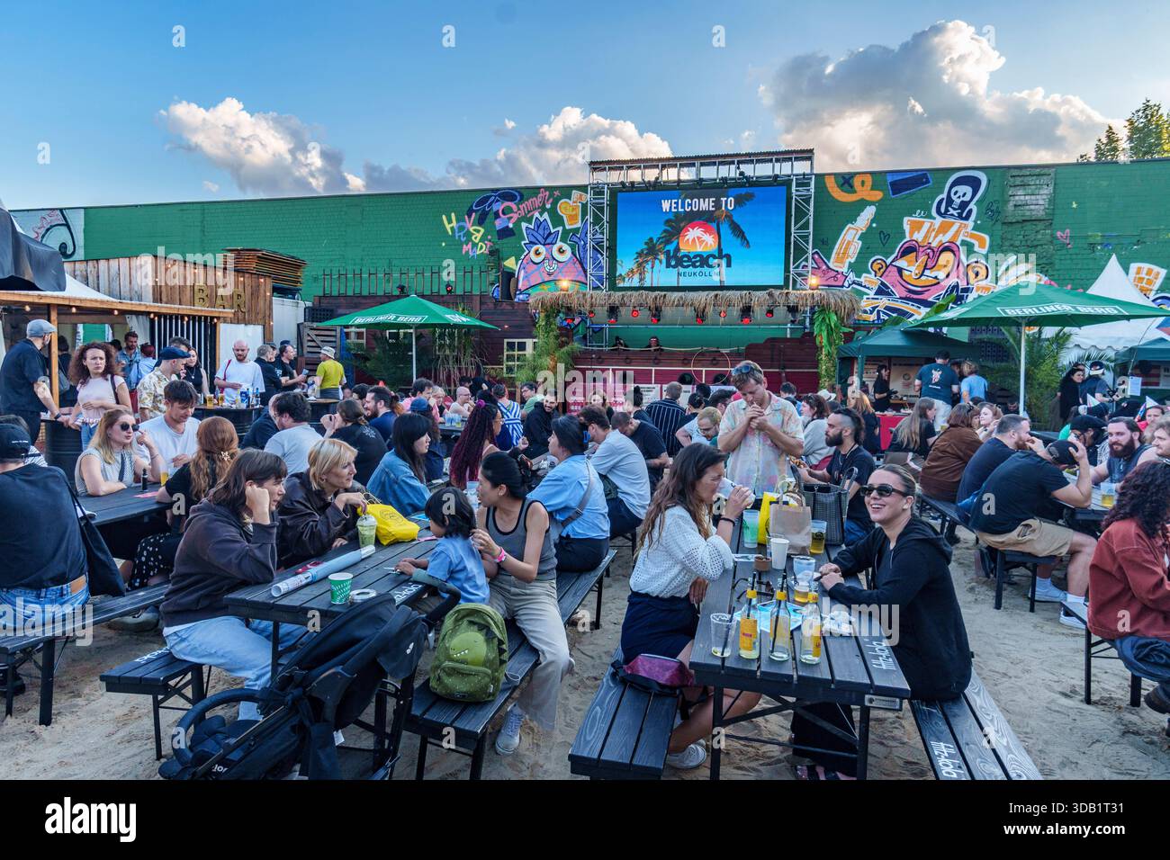 Berlin Chili Fest , Berliner Berg Brauerei, Marktstände, Event, Chili Saucen, Berlino-Treptow, Foto Stock