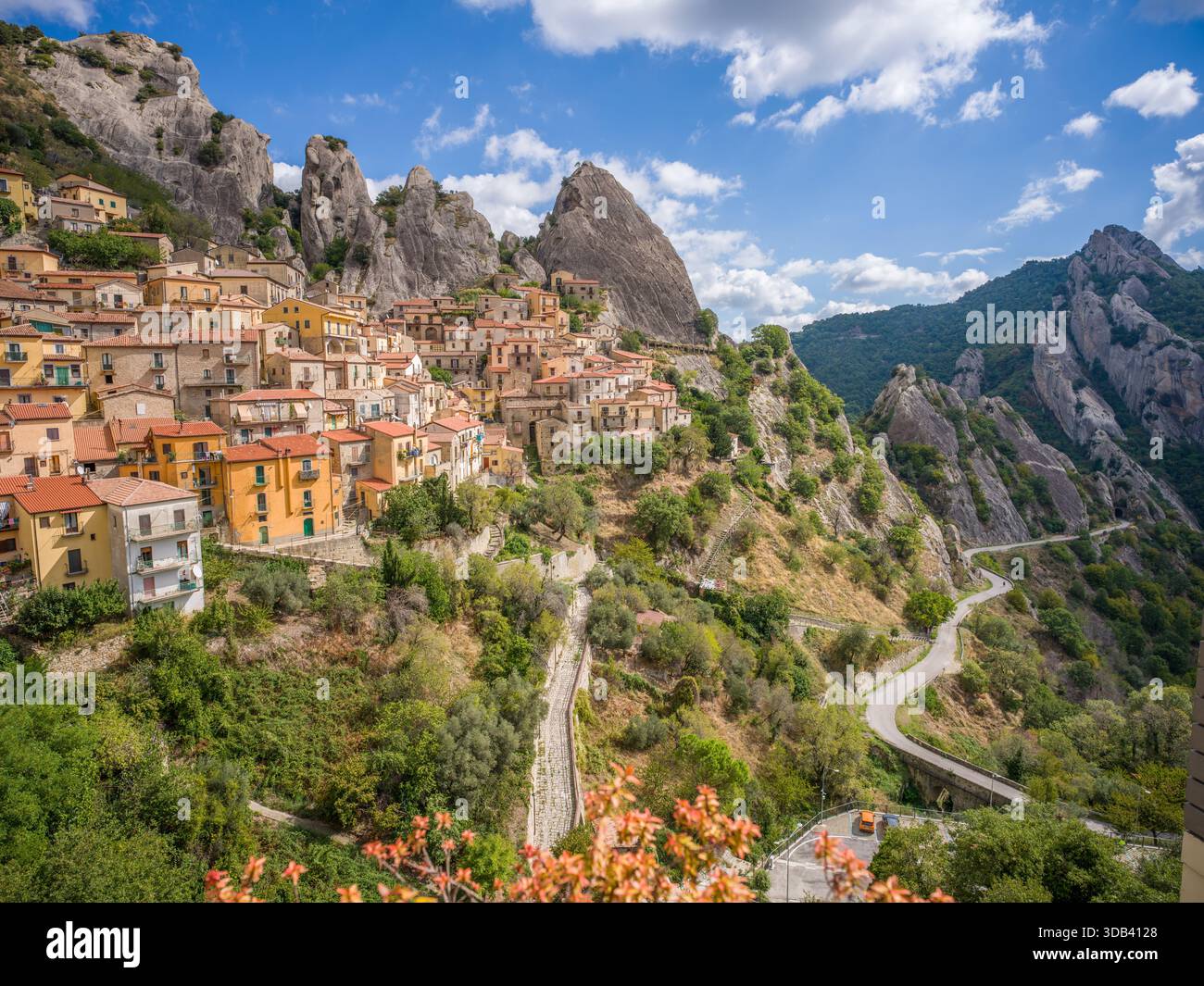 Castelmezzano, Dolomiti lucane, Basilicata, potenza, Italia meridionale, Italia, Europa meridionale, Europa Foto Stock
