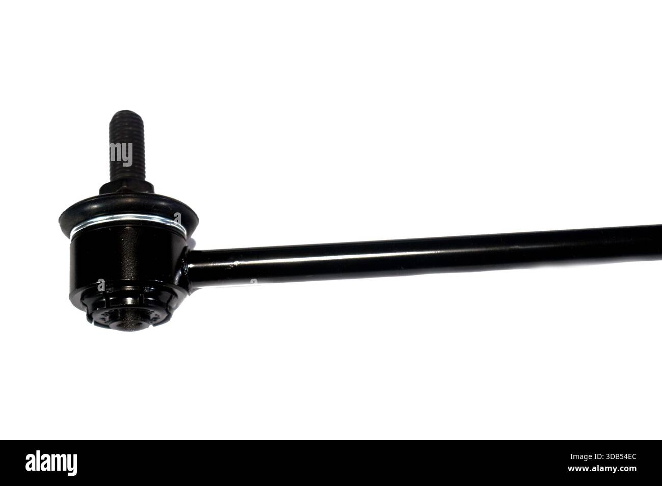 Un tirante stabilizzatore o un tirante terminale della barra stabilizzatrice, una parte fondamentale della sospensione che collega la barra stabilizzatrice al braccio di comando del complessivo ruota del veicolo Foto Stock