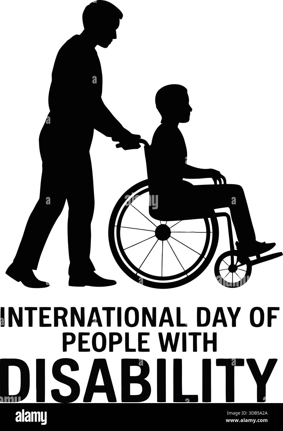 Rappresentazione simbolica del sostegno e dell'inclusione per la giornata internazionale delle persone con disabilità Illustrazione Vettoriale