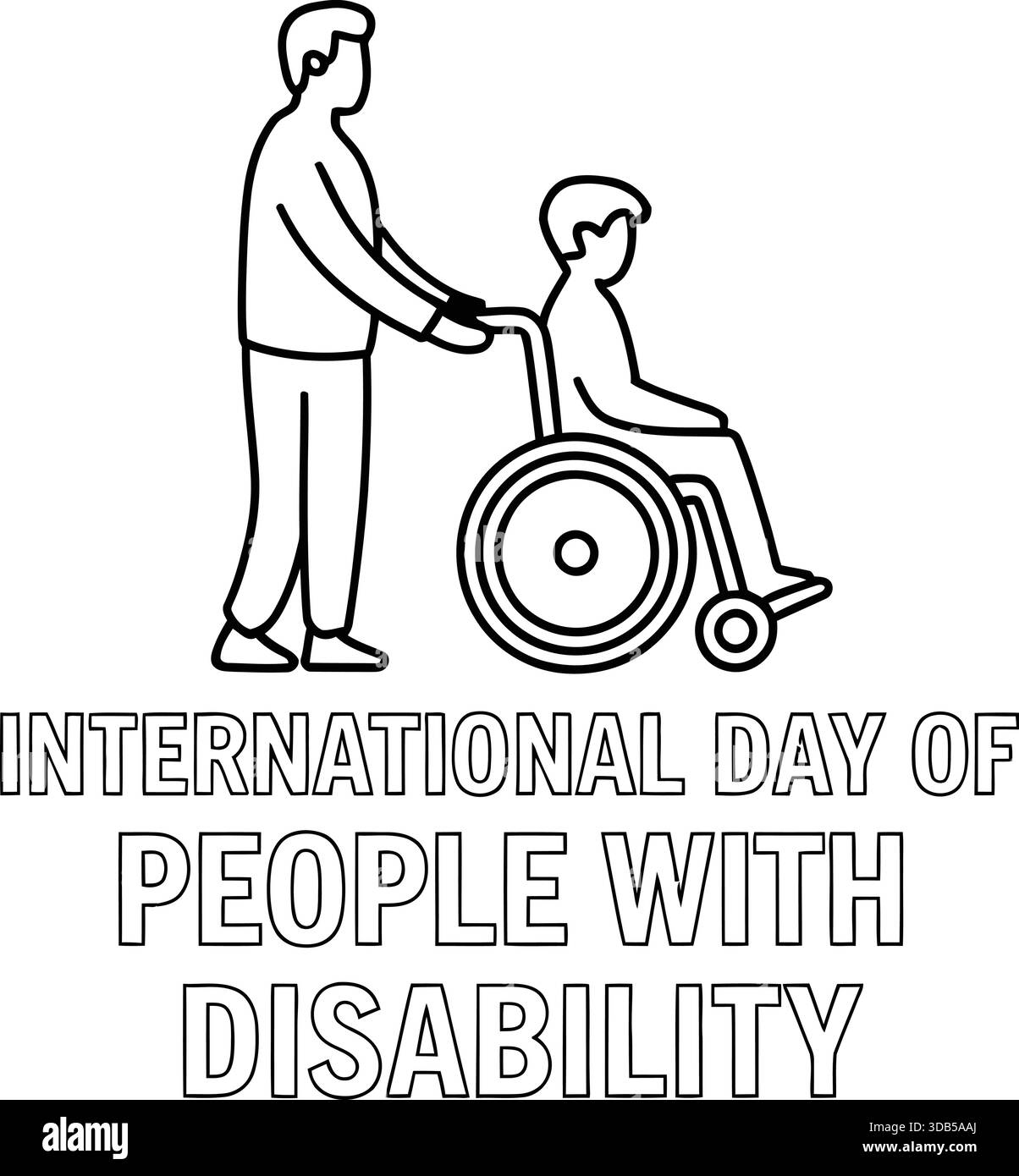 Rappresentazione simbolica del sostegno e dell'inclusione per la giornata internazionale delle persone con disabilità Illustrazione Vettoriale