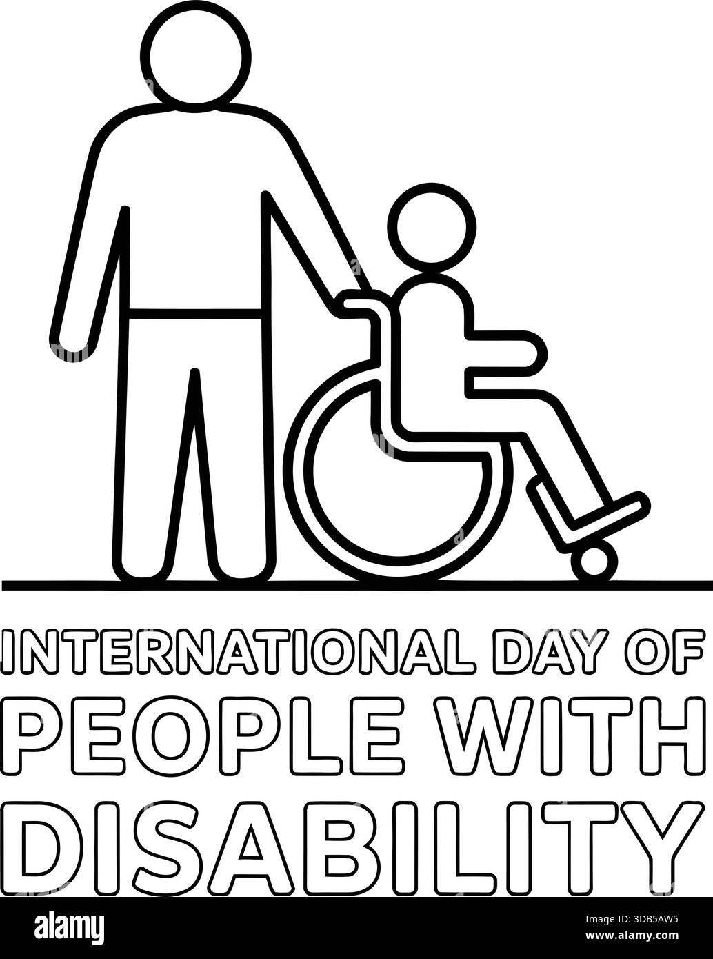 Rappresentazione simbolica del sostegno e dell'inclusione per la giornata internazionale delle persone con disabilità Illustrazione Vettoriale