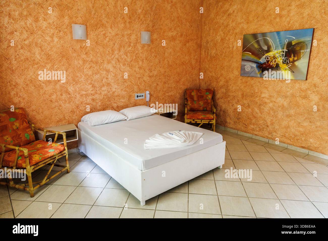 Camera d'albergo, Peruibe, Brasile Foto Stock