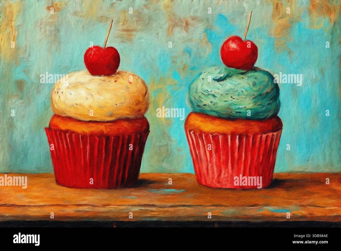 Due cupcake. Foto Stock