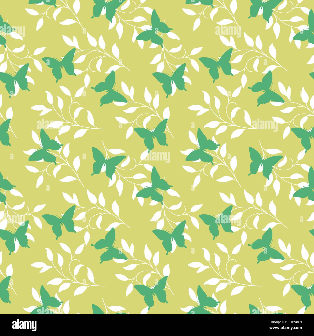 Farfalla carina e motivo vettoriale senza cuciture Illustrazione Vettoriale