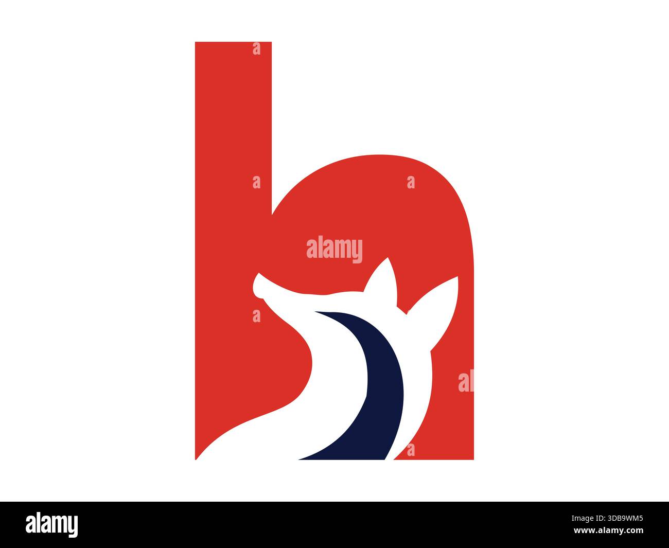 Lettera iniziale creativa H combinata con un'icona Fox unica, perfetta per progetti moderni di grafica vettoriale, identità e digitali. Illustrazione Vettoriale