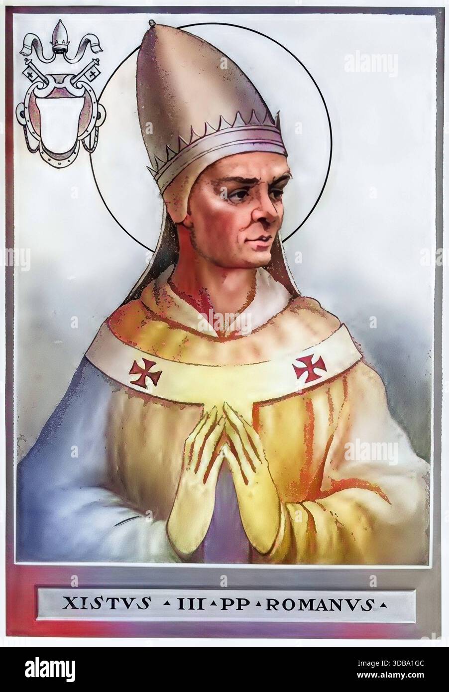 Sisto III. Xystus geb. im 4. Jahrhundert oder 5. Jahrhundert, gest. 18) oder 19. Agosto 440 guerra Bischof von Rom 31. Juli 432 440, Historisch, authent Foto Stock