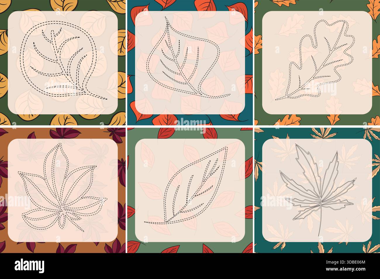 Illustrazione vettoriale isolata di un esercizio per lo sviluppo della scrittura. Attività per i bambini in età prescolare per cerchiare le lamelle. Illustrazione Vettoriale