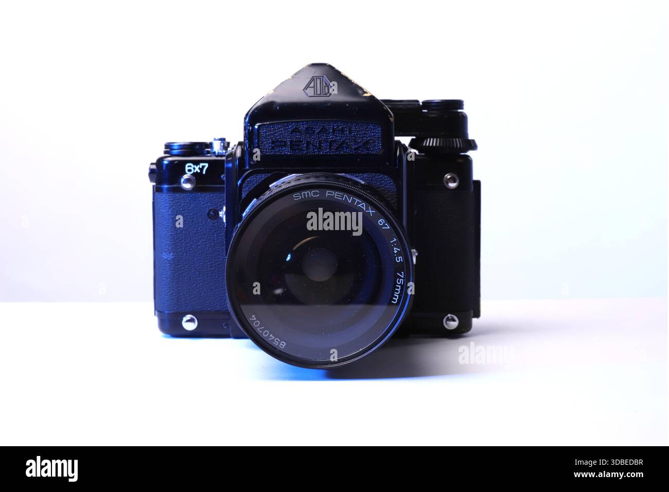 Fotocamera a pellicola per formato medio Pentax 6x7. Foto Stock