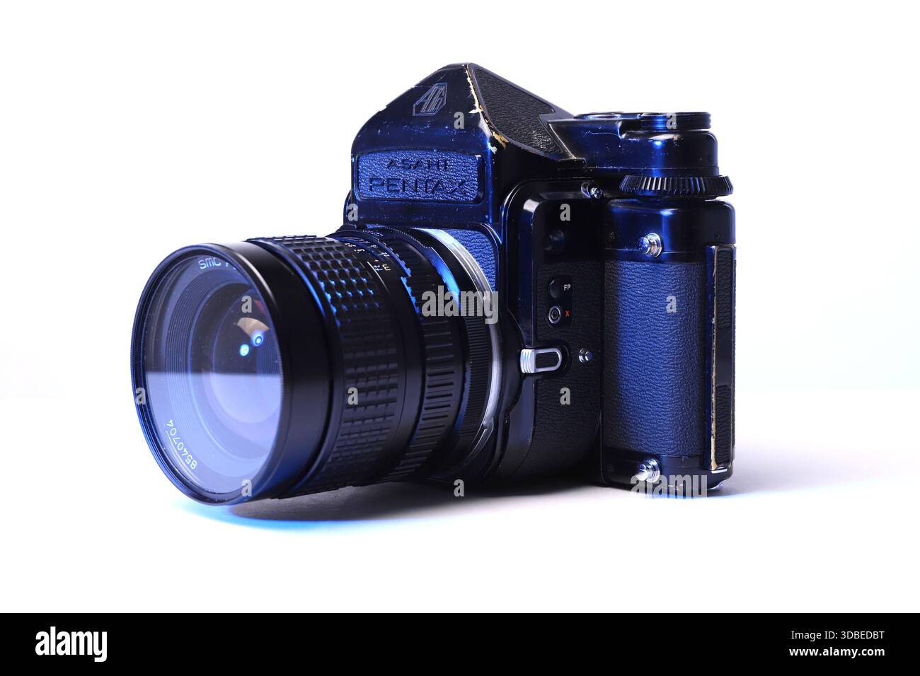 Fotocamera a pellicola per formato medio Pentax 6x7. Foto Stock