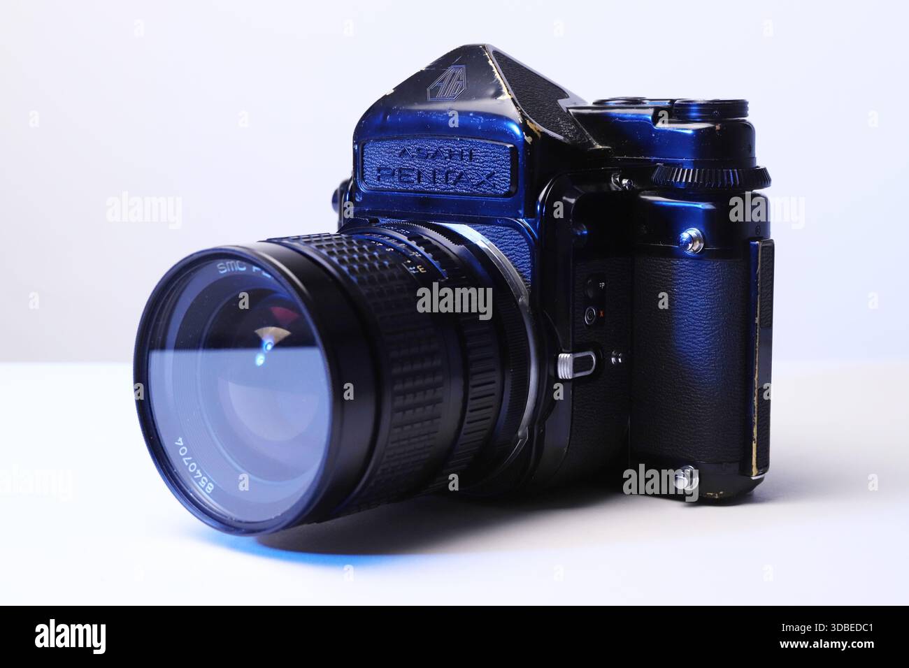 Fotocamera a pellicola per formato medio Pentax 6x7. Foto Stock