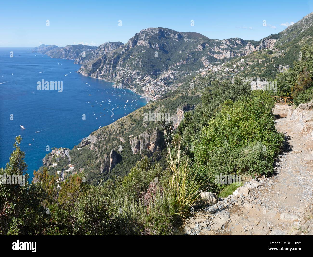 Sentiero degli dei - l'escursione costiera amalfitana - Sentiero degli dei - Costiera Amalfitana Foto Stock