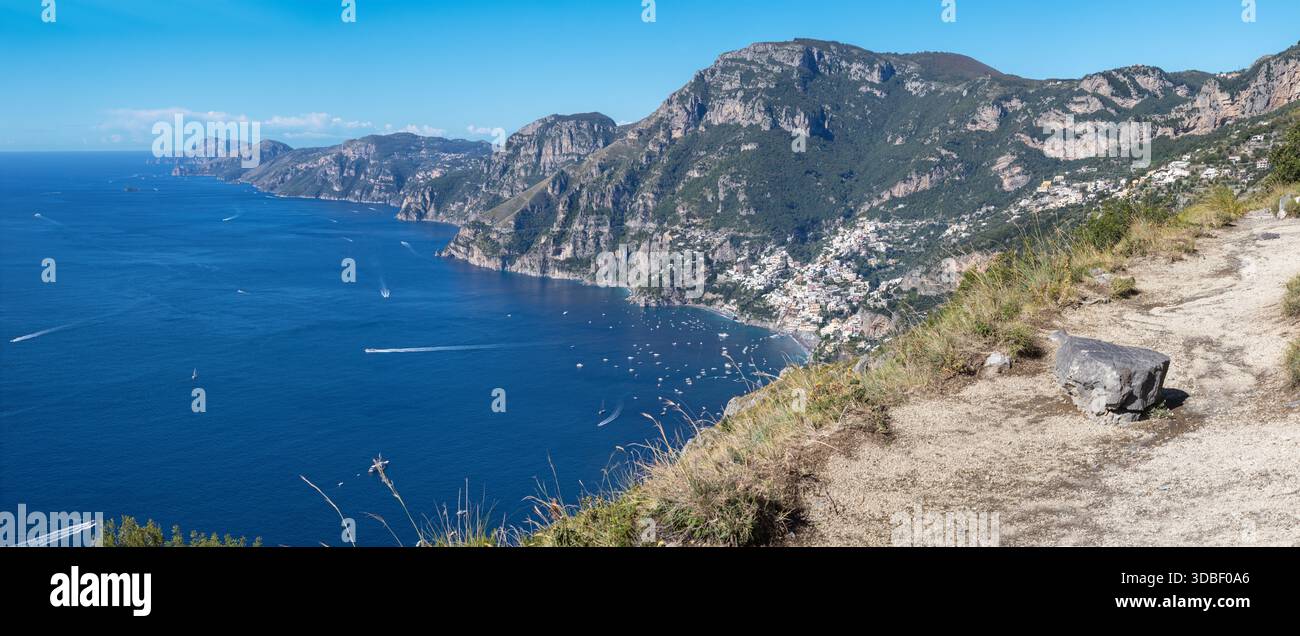 Sentiero degli dei - l'escursione costiera amalfitana - Sentiero degli dei - Costiera Amalfitana Foto Stock