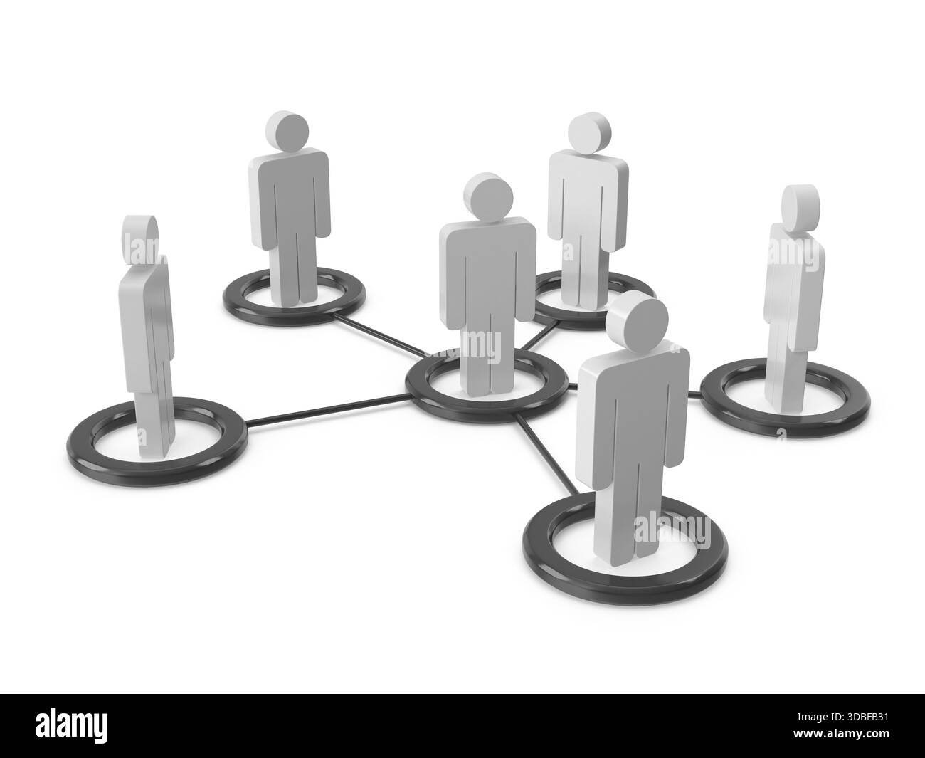 Rappresentazione astratta delle connessioni dei Social Network Foto Stock