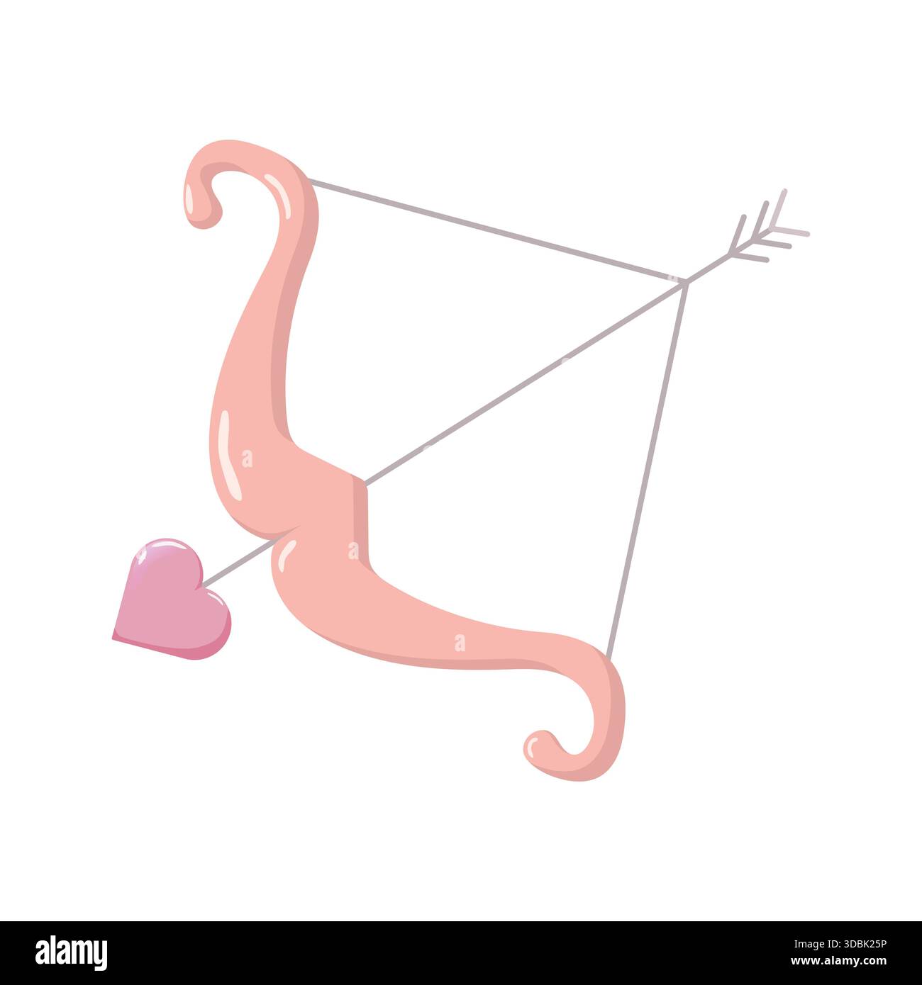 Illustrazione dell'arco cupido e della freccia Illustrazione Vettoriale