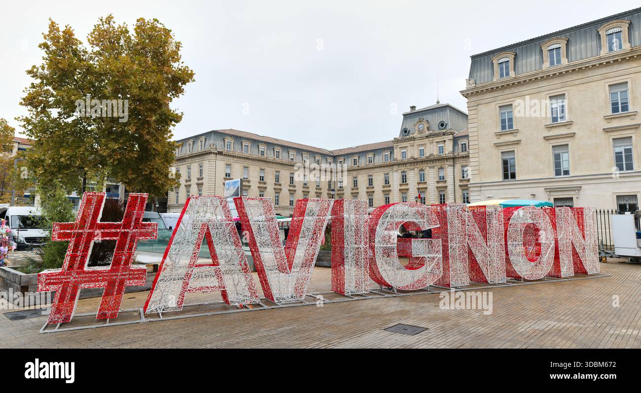Ingresso sud della città vecchia di Avignone, Francia. Foto Stock