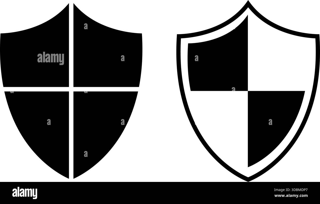 Icone di protezione firewall su sfondo bianco, illustrazione vettoriale Illustrazione Vettoriale