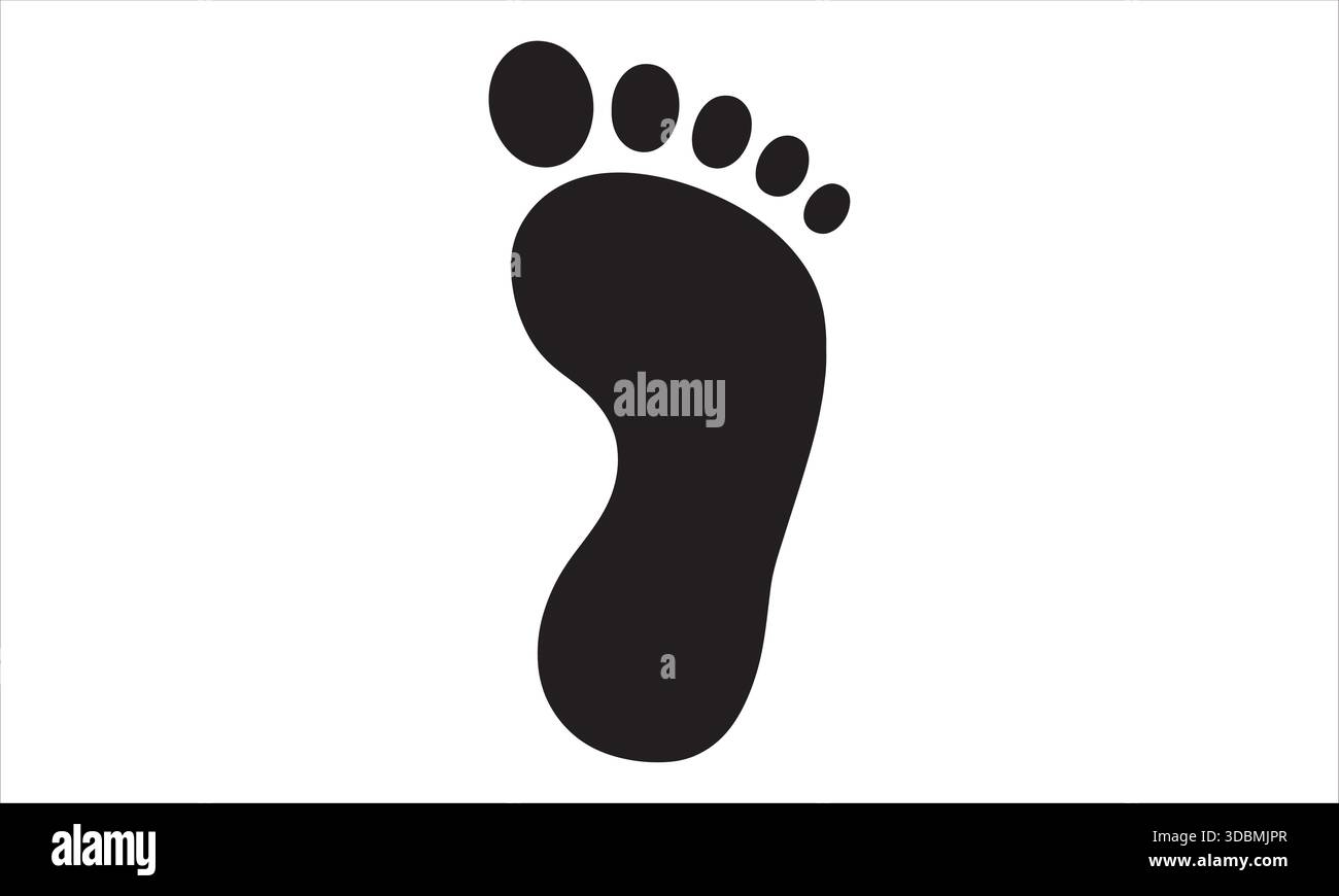 Icona silhouette impronta umana Illustrazione Vettoriale