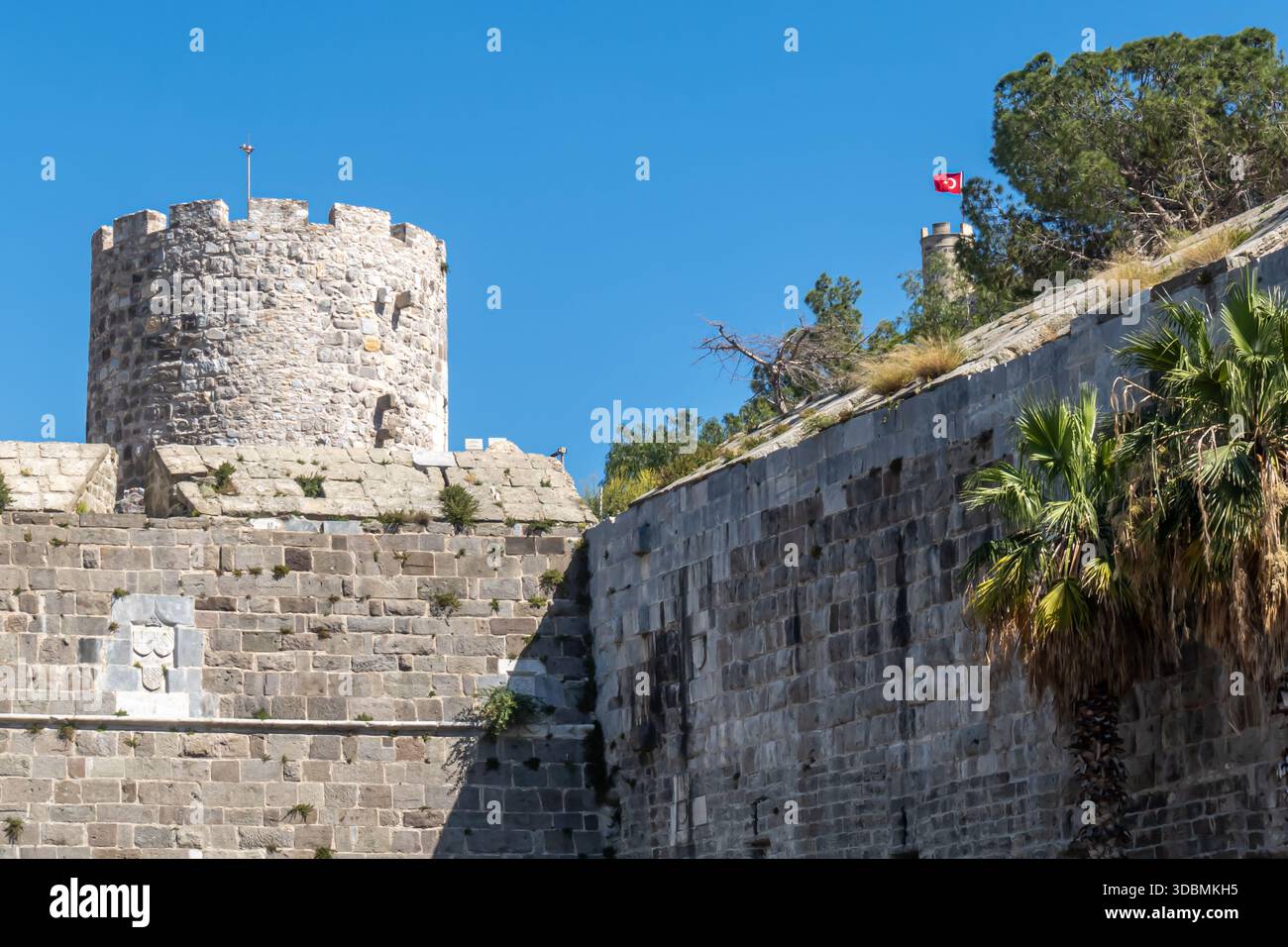 Castello di Bodrum, noto anche come castello di San Pietro, situato a Bodrum, Turchia. Foto Stock