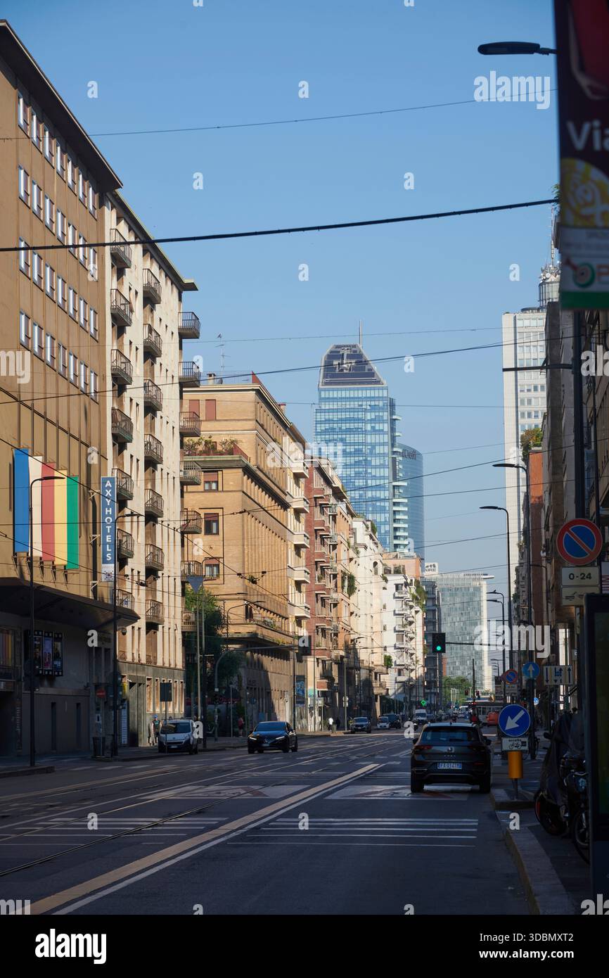 Italia, Milano, via Foto Stock