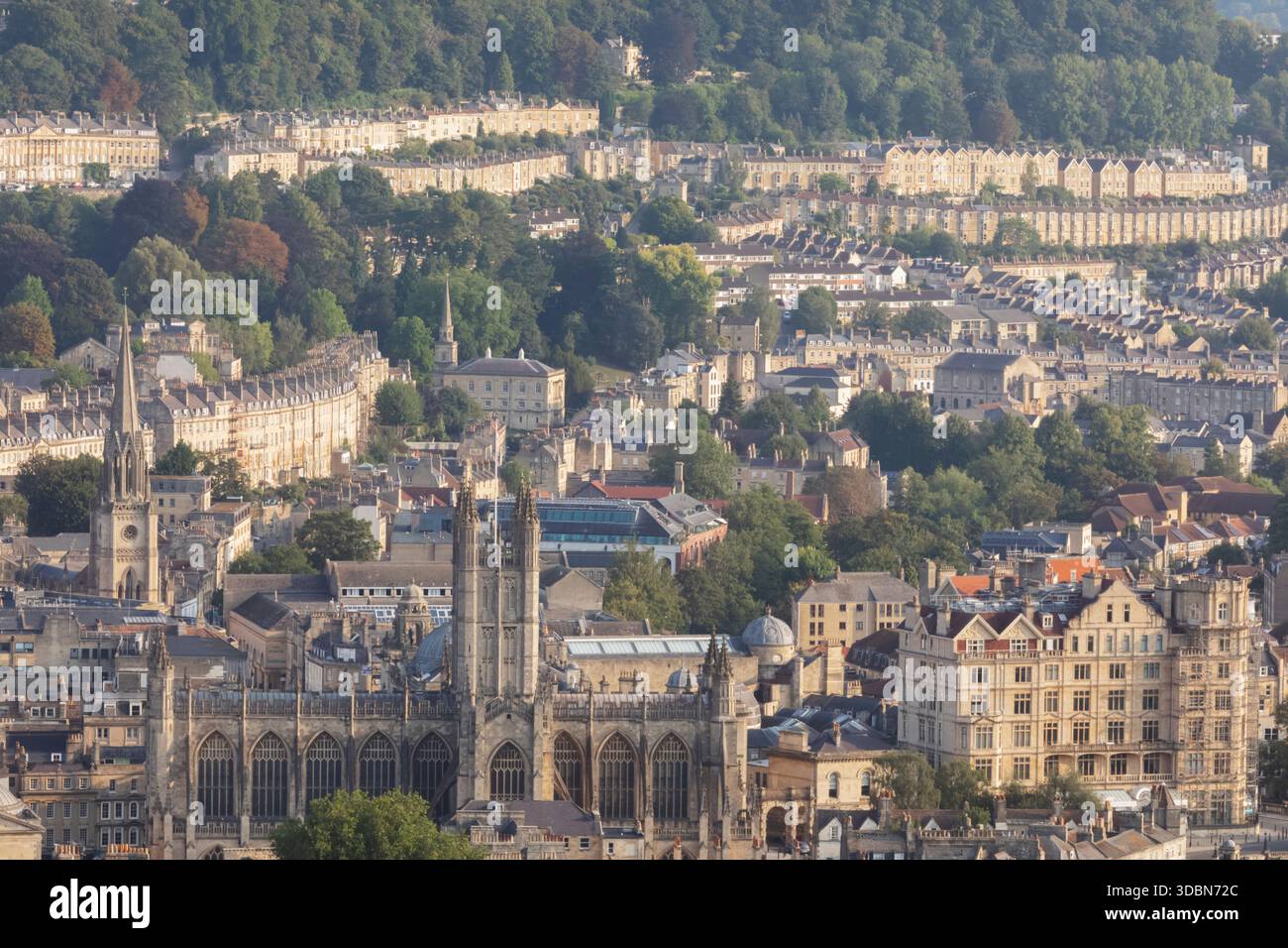 Inghilterra, Somerset, Bath, Alexandra Park, vista panoramica della città dal parco Foto Stock