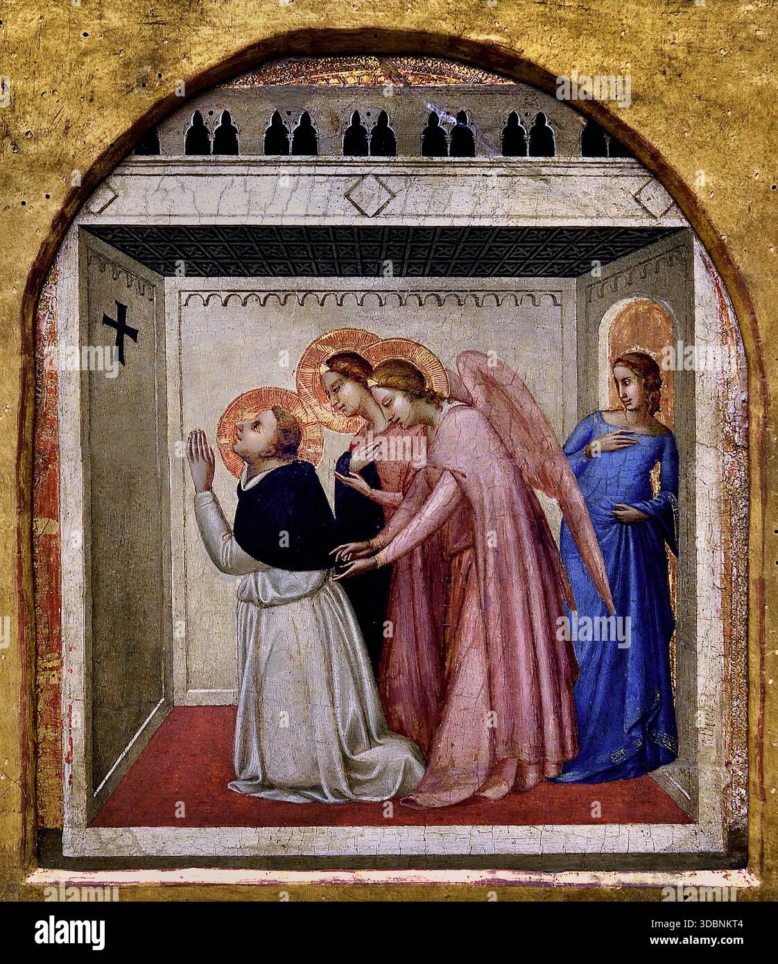 L'angelico dolore di San Tommaso d Aquino 1338 Bernardo Daddi 1290 - 1348 Firenze pittore del XIV secolo Italia italiano ( parte di una predella ) Foto Stock