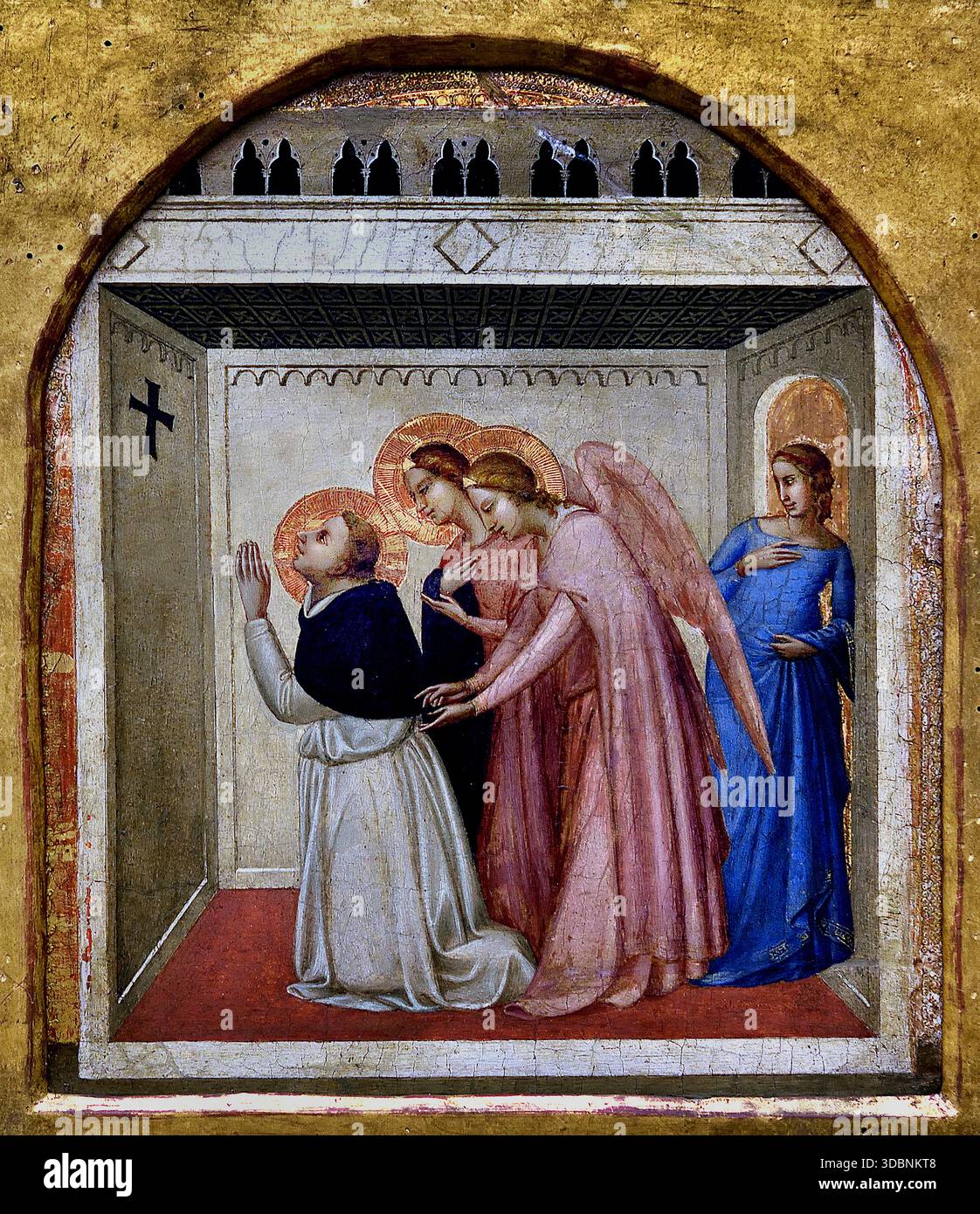 L'angelico dolore di San Tommaso d Aquino 1338 Bernardo Daddi 1290 - 1348 Firenze pittore del XIV secolo Italia italiano ( parte di una predella ) Foto Stock
